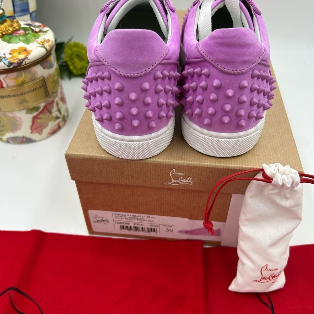 Women's Christian Louboutin viera flat sneaker size 39 made in Italy - Picture 8 of 11